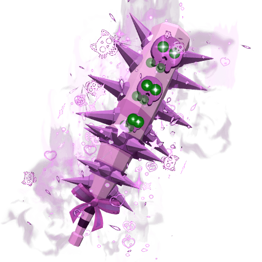 Pastel Skull Spiked Bat